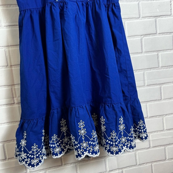 Gymboree girls blue belle, navy narrows Eyelet Dress/size 12 - Picture 5 of 11